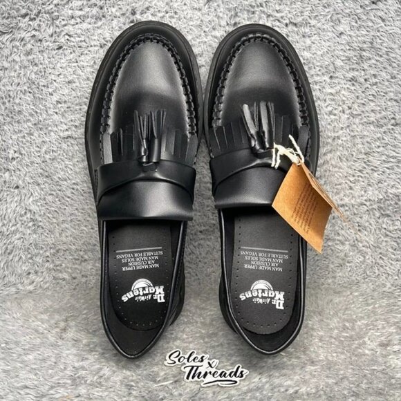 Dr. Martens Vegan Adrian Quad Mono Loafers Sizes Men Black - Picture 6 of 7